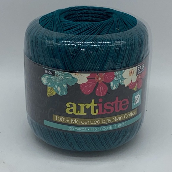 Lot Of 7 Crochet Thread Blue Black Turquoise Teal (Jade Blue) NEW Unopened Set - Picture 4 of 16